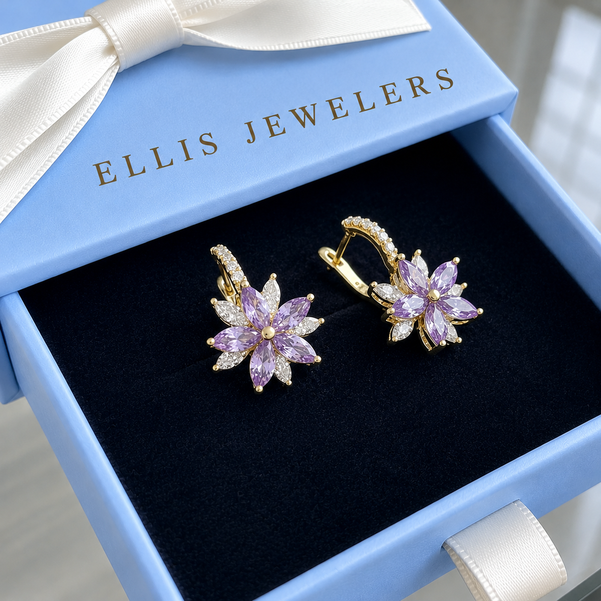 Amethelis Flora Earrings | Gold
