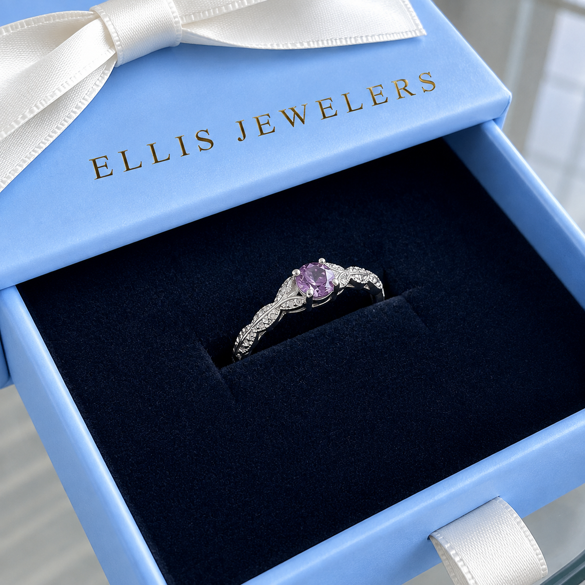 Amelys Fern Ring | White Gold