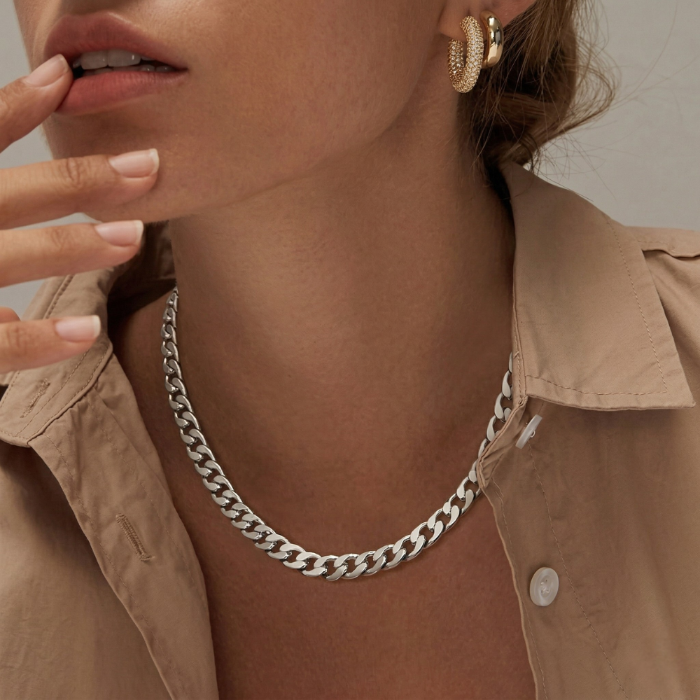 Chunky Cuban Link Necklace | Gold