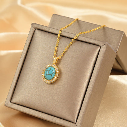 Calysse Azure Bloom Necklace | Gold