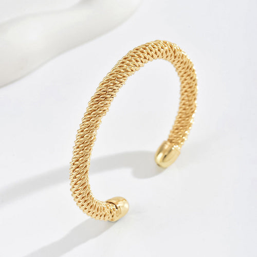 Cassian Rope Cuff Bracelet | Gold