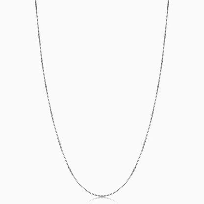 Bodega Box Necklace | White Gold