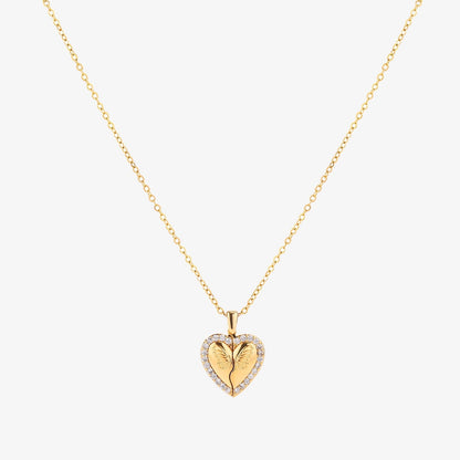 Butterfly Heart Necklace | Gold